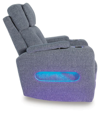 Studio Cave PWR Recliner/ADJ Headrest Chenille Next-Gen Nuvella™ Performance Fabric