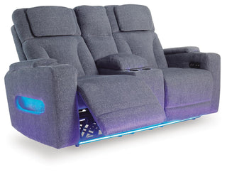 Studio Cave PWR REC Loveseat/CON/ADJ HDRST Chenille Next-Gen Nuvella™ Performance Fabric