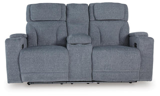 Studio Cave PWR REC Loveseat/CON/ADJ HDRST Chenille Next-Gen Nuvella™ Performance Fabric