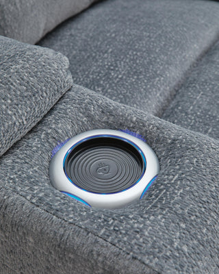 Studio Cave PWR REC Loveseat/CON/ADJ HDRST Chenille Next-Gen Nuvella™ Performance Fabric