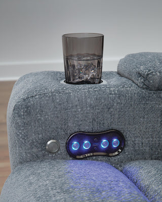 Studio Cave PWR Recliner/ADJ Headrest Chenille Next-Gen Nuvella™ Performance Fabric
