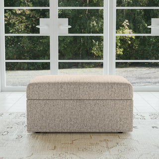 Sky Fabric Storage Ottoman