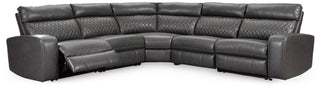 Samperstone 5-Piece Power Reclining Sectional Faux Leather