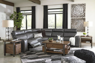 Samperstone 5-Piece Power Reclining Sectional Faux Leather
