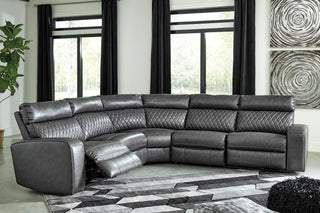 Samperstone 5-Piece Power Reclining Sectional Faux Leather