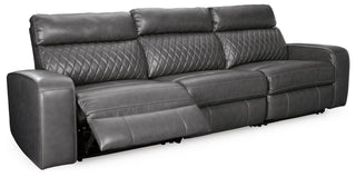 Samperstone 3-Piece Power Reclining Sectional Sofa Faux Leather