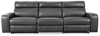 Samperstone 3-Piece Power Reclining Sectional Sofa Faux Leather