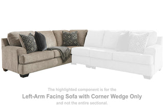 Bovarian LAF Sofa w/Corner Wedge Chenille
