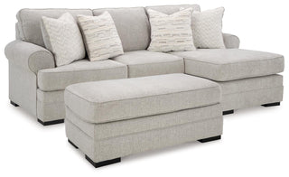 Eastonbridge Sofa Chaise and Ottoman