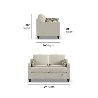 Drew Fabric Loveseat