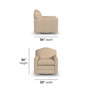 Aggie Fabric Swivel Chair