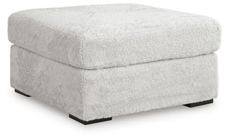 Cuddle Plush Oversized Accent Ottoman Velvet Chenille