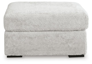 Cuddle Plush Oversized Accent Ottoman Velvet Chenille