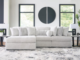 Cuddle Plush 3-Piece Sectional with Chaise Velvet Chenille
