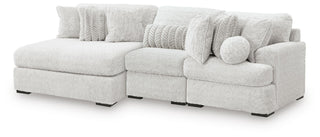 Cuddle Plush 3-Piece Sectional with Chaise Velvet Chenille