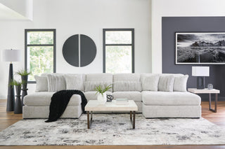 Cuddle Plush 4-Piece Sectional with Chaise Velvet Chenille
