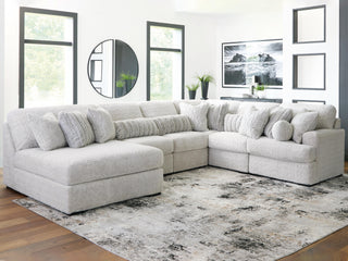Cuddle Plush 6-Piece Sectional with Chaise Velvet Chenille