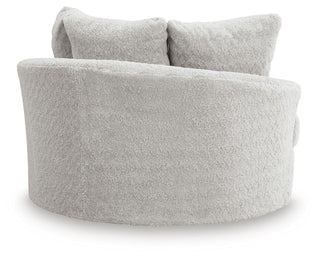 Cuddle Plush Oversized Swivel Accent Chair Velvet Chenille