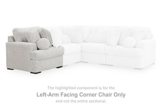 Cuddle Plush Corner Chair Velvet Chenille - Left Arm Facing