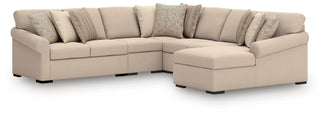 LadyMae 5-Piece Sectional with Chaise Next-Gen Nuvella™ Performance Fabric