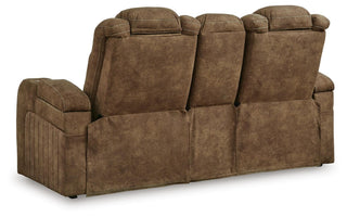 Wolfridge PWR REC Loveseat/CON/ADJ HDRST Faux Leather
