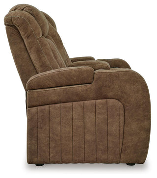 Wolfridge PWR REC Loveseat/CON/ADJ HDRST Faux Leather
