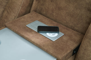 Wolfridge PWR REC Sofa with ADJ Headrest Faux Leather
