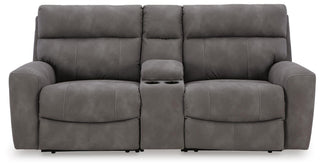 Next-Gen Durapella 3-Piece Power Reclining Sectional Loveseat with Console Microfiber