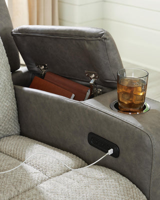 Branthorpe PWR REC Loveseat/CON/ADJ HDRST Chenille