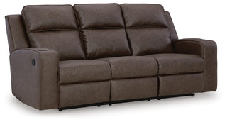 Lavenhorne REC Sofa w/Drop Down Table Faux Leather