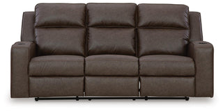 Lavenhorne REC Sofa w/Drop Down Table Faux Leather