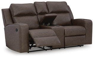 Lavenhorne DBL Rec Loveseat w/Console Faux Leather