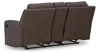 Lavenhorne DBL Rec Loveseat w/Console Faux Leather