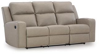 Lavenhorne REC Sofa w/Drop Down Table Faux Leather