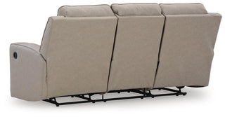 Lavenhorne REC Sofa w/Drop Down Table Faux Leather