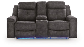 Brysonview DBL Rec Loveseat w/Console Faux Leather