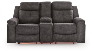 Brysonview DBL Rec Loveseat w/Console Faux Leather