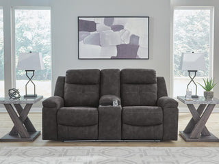 Brysonview DBL Rec Loveseat w/Console Faux Leather
