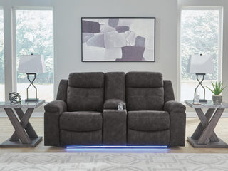Brysonview DBL Rec Loveseat w/Console Faux Leather