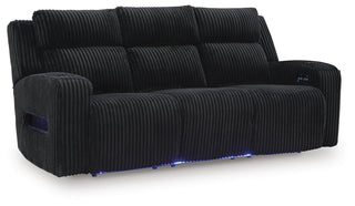 Belvarrow PWR REC Sofa with ADJ Headrest Velvet Chenille