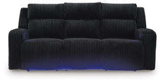 Belvarrow PWR REC Sofa with ADJ Headrest Velvet Chenille