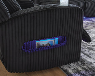 Belvarrow PWR REC Loveseat/CON/ADJ HDRST Velvet Chenille