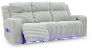 Belvarrow PWR REC Sofa with ADJ Headrest Velvet Chenille