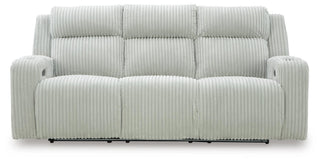 Belvarrow PWR REC Sofa with ADJ Headrest Velvet Chenille
