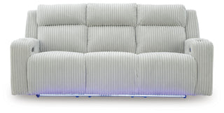 Belvarrow PWR REC Sofa with ADJ Headrest Velvet Chenille