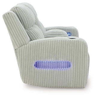 Belvarrow PWR REC Loveseat/CON/ADJ HDRST Velvet Chenille