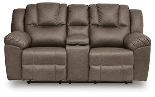 Lowilla DBL Rec Loveseat w/Console Faux Leather