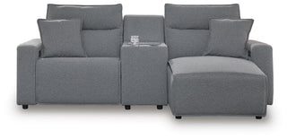 Modmax II 3-Piece Power Reclining Sectional with Chaise and Console Next-Gen Nuvella™