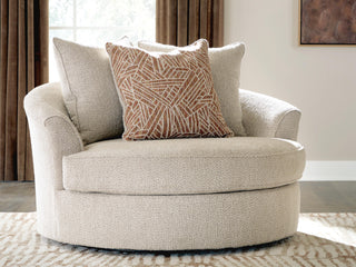 Steelwater Retreat Oversized Swivel Accent Chair Chenille