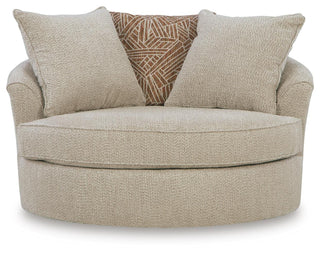 Steelwater Retreat Oversized Swivel Accent Chair Chenille